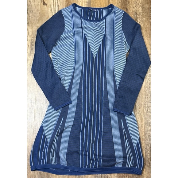 Prana Sweaters - Womens PrAna Medium Whitley Blue Dark Cobal Sweater Dress Organic Cotton Knit M